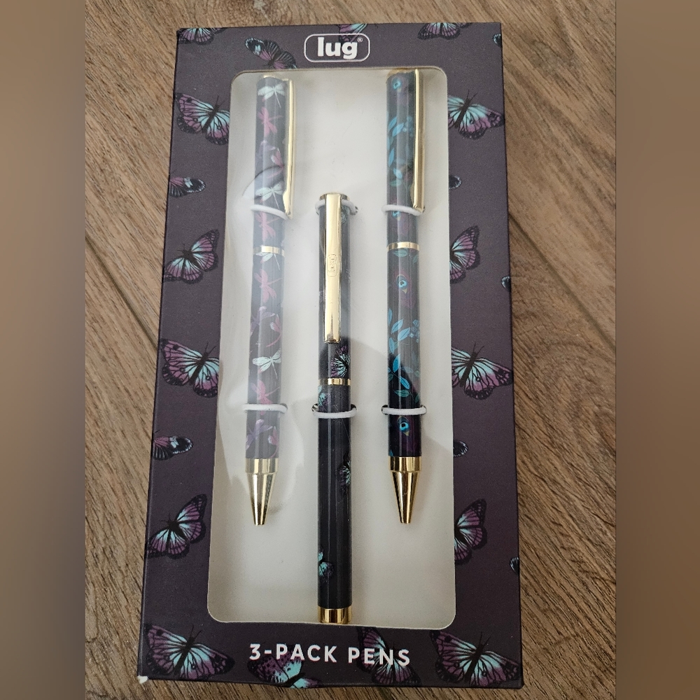 LUG Pens 3 pk Butterfly